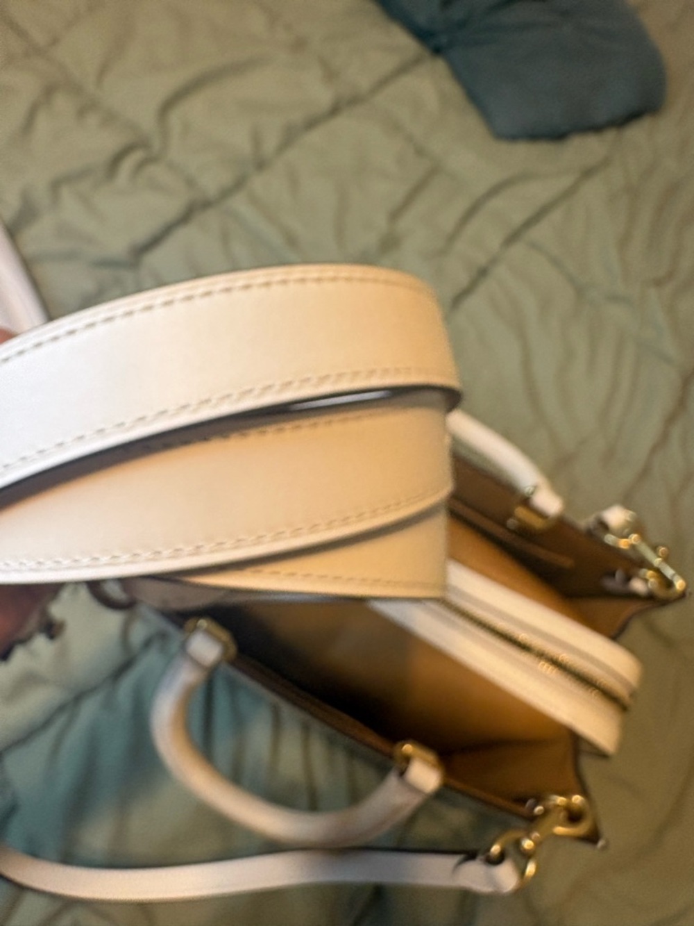 Coach 1941 Rogue 30 Chalk White Glovetanned Leather Satchel Bag - Picture 11 of 16